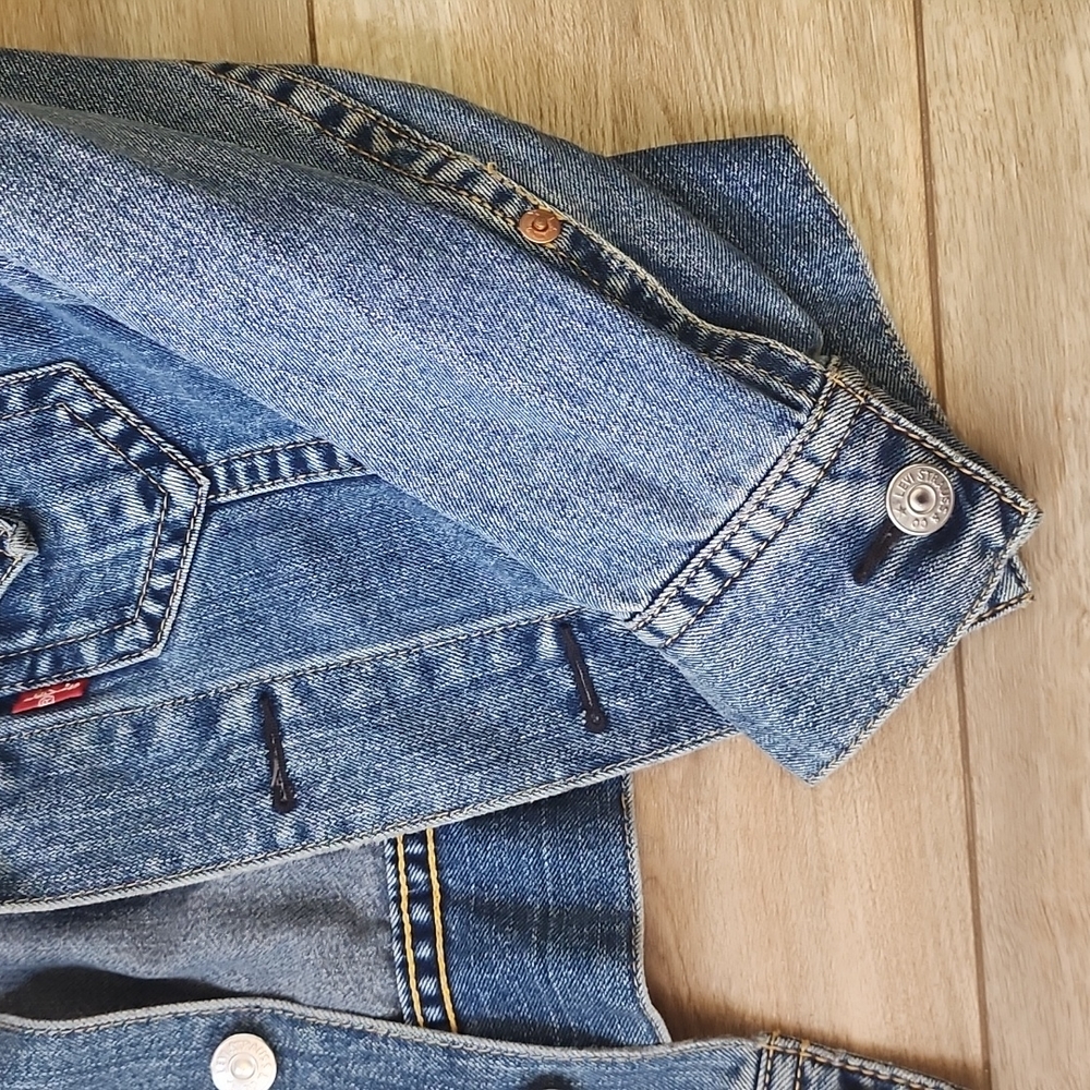 Levis sz S Type 1 Iconic Denim Jacket Blue Jean - Picture 4 of 5